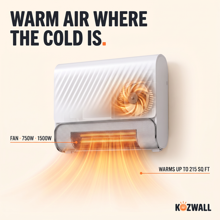 How Kozwall pushes warm air into the room