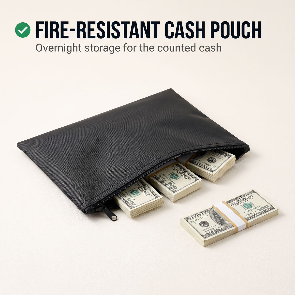 Fire-Resistant Cash Pouch